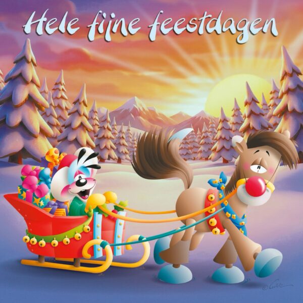 Diddl 3D-wenskaart - Hele fijne feestdagen
