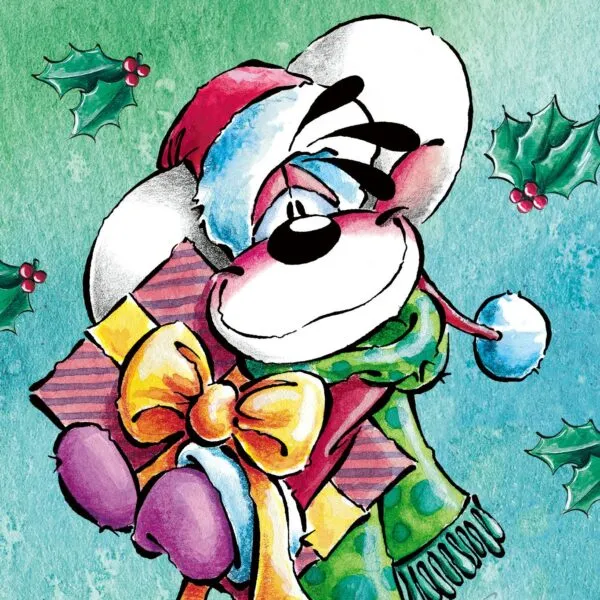 Diddl wenskaart - Fijne feestdagen
